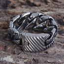 Sanity Jewelry Bracelet Bagger Bracelet - Cutting Lines - Silver - 1.25" Wide - The Classic - B49