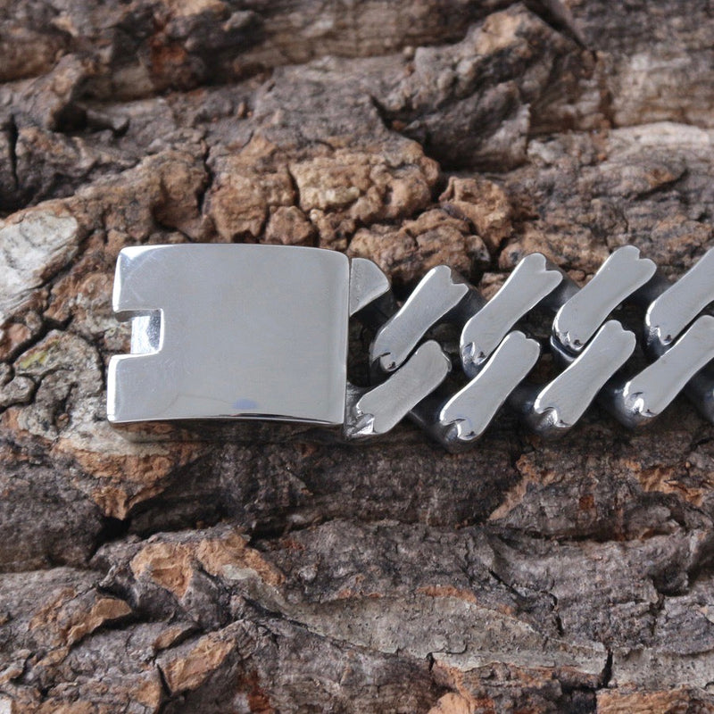 Sanity Jewelry Bracelet Bagger Bracelet - "EASY BIKER" - Bonez - Polished - 3/4” wide - B127