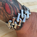 Sanity Jewelry Bracelet Bagger Bracelet - "EASY BIKER" - Bonez - Polished - 3/4” wide - B127
