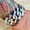 Sanity Jewelry Bracelet Bagger Bracelet - "EASY BIKER" - Bonez - Polished - 3/4” wide - B127