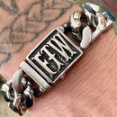 Sanity Jewelry Bracelet Bagger Bracelet - "EASY BIKER" - FTW Polished - 3/4" wide - B118