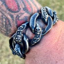 Sanity Jewelry Bracelet Bagger Bracelet - Skull & Dagger - Classic - 1.25" Wide - B98