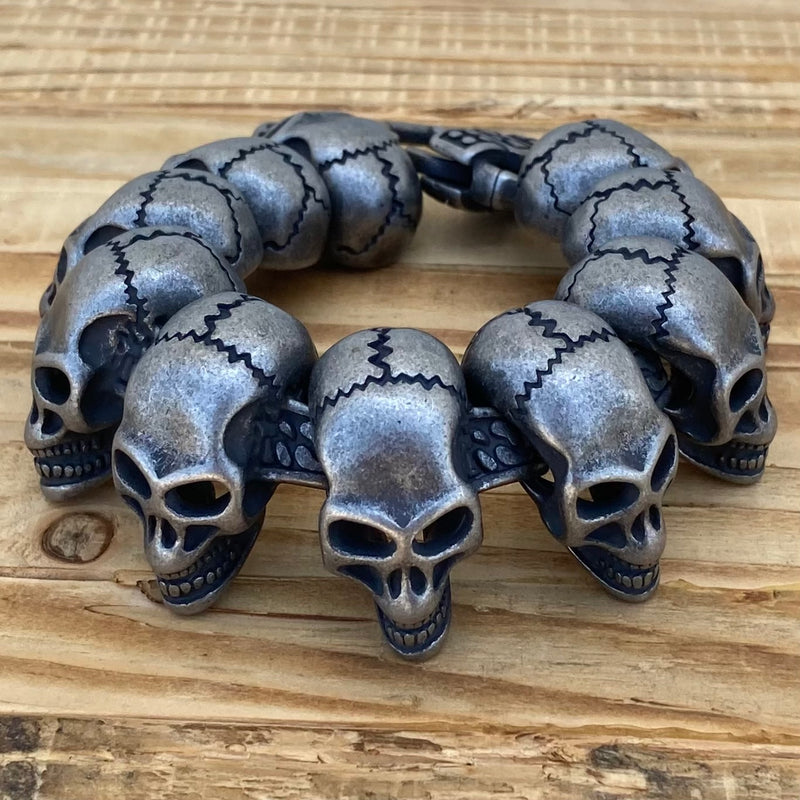 Sanity Jewelry Bracelet Black Hills 1/2" Classic - Galvanized Skulls - B149
