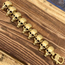 Sanity Jewelry Bracelet Black Hills 1/2" Classic - Gold Skulls - B148