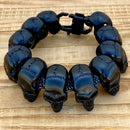 Sanity Jewelry Bracelet Black Hills 1/2" Classic - Matte Black Skulls - B153