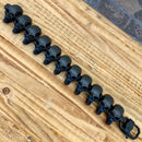 Sanity Jewelry Bracelet Black Hills 1/2" Classic - Matte Black Skulls - B153