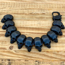 Sanity Jewelry Bracelet Black Hills 1/2" Classic - Matte Black Skulls - B153