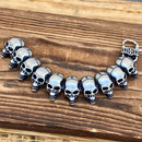 Sanity Jewelry Bracelet Black Hills 1/2" Classic - Silver Skulls - B146