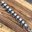 Sanity Jewelry Bracelet Black Hills 1/2" Classic - Silver Skulls - B146