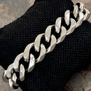 SANITY JEWELRY® Bracelet Bracelet Cuban - 1/2" Classic -  Polished Silver Havana - CB201