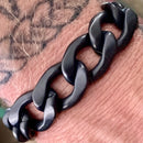 SANITY JEWELRY® Bracelet Bracelet Cuban - 3/4" East Biker - Matte Black Key West - CBK16