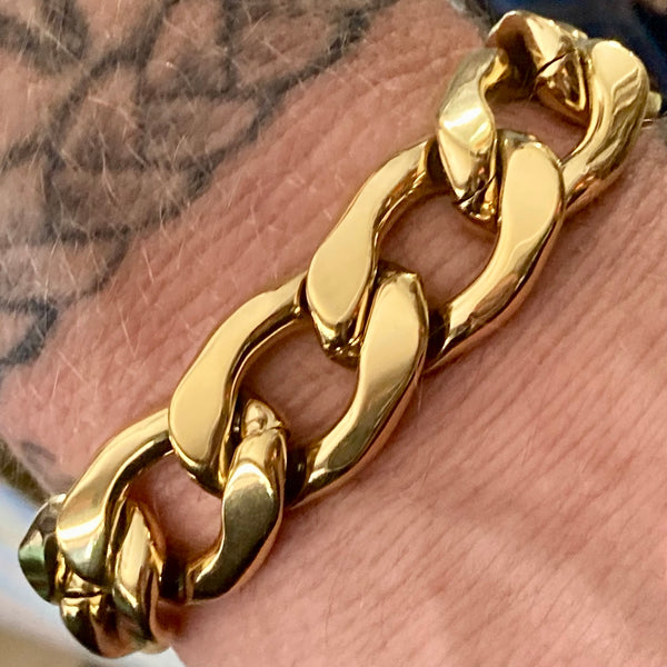 SANITY JEWELRY® Bracelet Bracelet Cuban - 3/4" Easy Biker - Gold Key West - CBK18