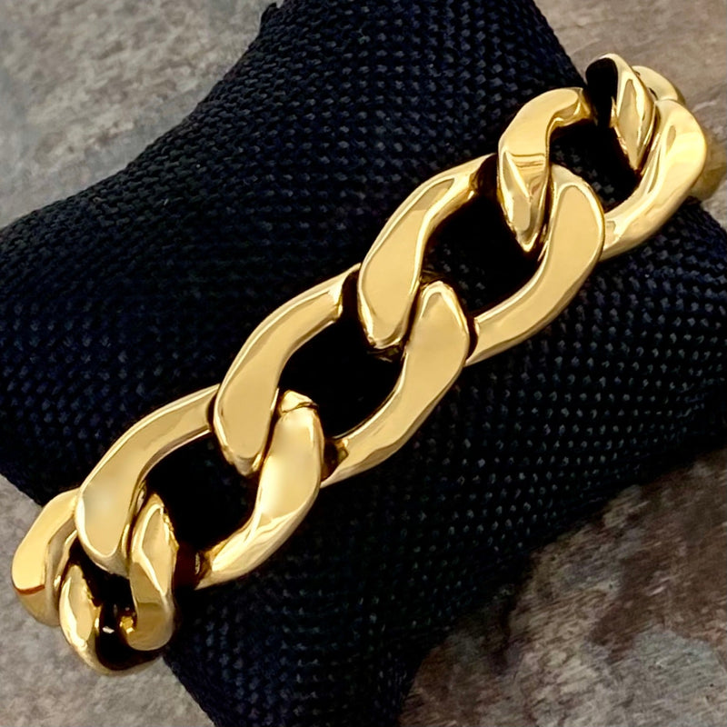 SANITY JEWELRY® Bracelet Bracelet Cuban - 3/4" Easy Biker - Gold Key West - CBK18