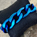 SANITY JEWELRY® Bracelet Bracelet Cuban - 3/4" Easy Biker  - Matte Blue Key West - CBK17