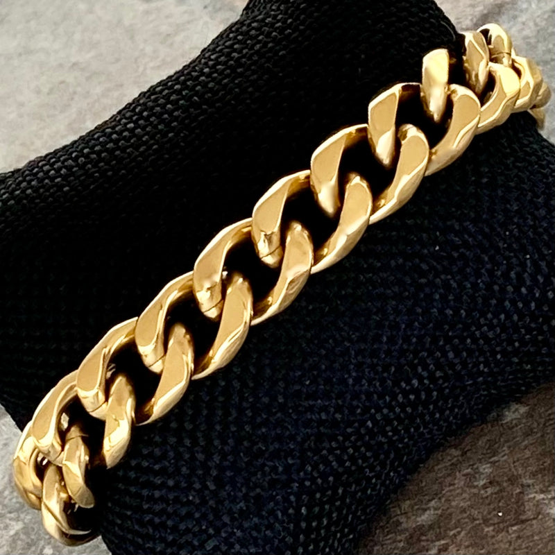 SANITY JEWELRY® Bracelet Bracelet Cuban - 3/8" Custom - Gold Havana - CB305
