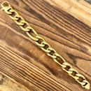 SANITY JEWELRY® Bracelet Bracelet Figaro - 1/2” Classic - Gold Sicilian - FB203