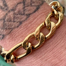 SANITY JEWELRY® Bracelet Bracelet Figaro - 1/2” Classic - Gold Sicilian - FB203