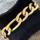 SANITY JEWELRY® Bracelet Bracelet Figaro - 1/2” Classic - Gold Sicilian - FB203