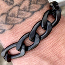 SANITY JEWELRY® Bracelet Bracelet Figaro - 1/2” Classic - Matte Black Sicilian - FB209