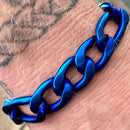 SANITY JEWELRY® Bracelet Bracelet Figaro - 1/2” Classic - Matte Blue Sicilian - FB208