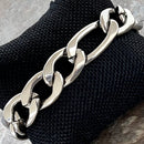 SANITY JEWELRY® Bracelet Bracelet Figaro - 1/2" Classic - Polished Silver Sicilian - FB207