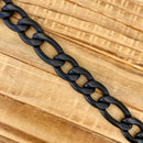 SANITY JEWELRY® Bracelet Bracelet Figaro - 1/4" Custom - Matte Black Sicilian - FB403