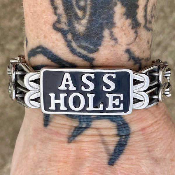 Sanity Jewelry Bracelet "Chain Mail" Bracelet - Custom - A Hole Silver - 1/2 inch wide - B85