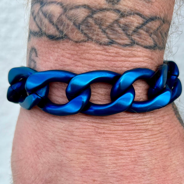 SANITY JEWELRY® Bracelet Cuban - 3/4" Key West - Blue - CB18