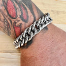 SANITY JEWELRY® Bracelet - Curb Chain - Silver - 1/2" wide - CCB01