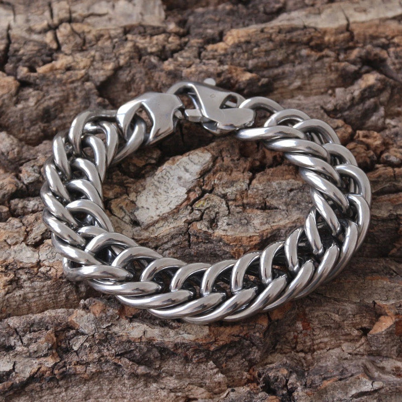 SANITY JEWELRY® Bracelet - Curb Chain - Silver - 1/2" wide - CCB01