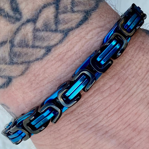 Sanity Jewelry Bracelet Daytona Bracelet - Blue & Black - Deluxe - 1/4 inch wide - B32