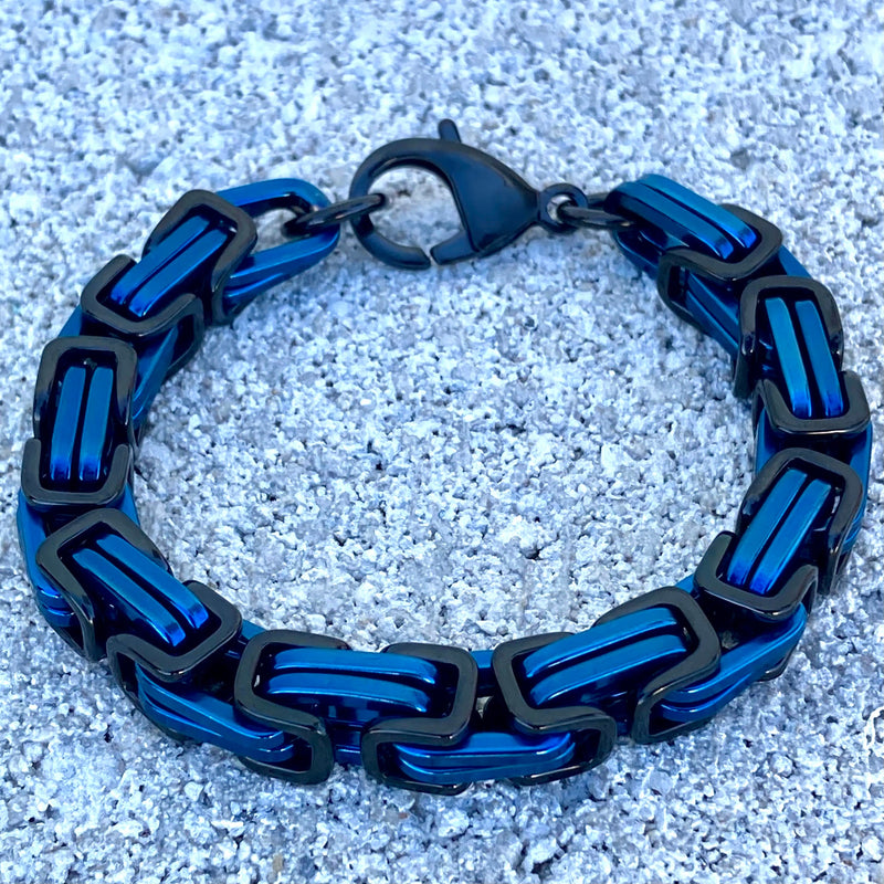 SANITY JEWELRY® Bracelet Daytona Bracelet- Blue & Black - Heritage - 1/2 inch wide - B08