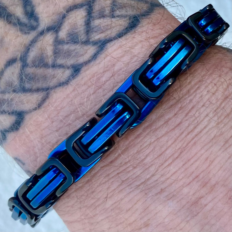 SANITY JEWELRY® Bracelet Daytona Bracelet- Blue & Black - Heritage - 1/2 inch wide - B08