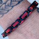 Sanity Jewelry Bracelet Daytona Bracelet - Red & Black - Deluxe - 1/4 inch wide - B31