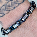 Sanity Jewelry Bracelet Daytona Bracelet - Silver & Black - Deluxe - 1/4 inch wide - B40