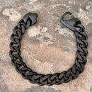 SANITY JEWELRY® Bracelet - Diamond Cut Cuban Link - Black - 3/8" wide - CB10