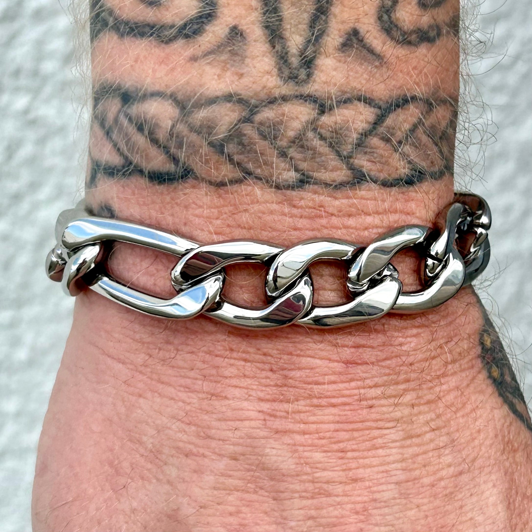 Bracelet - Argent rhodié figaro 2.25mm - BRS537