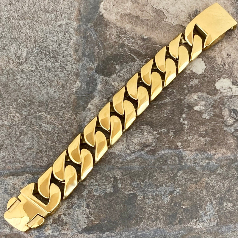 SANITY JEWELRY® Bracelet, necklace Bagger Bracelet - Gold - 1" Wide - The Custom - B33