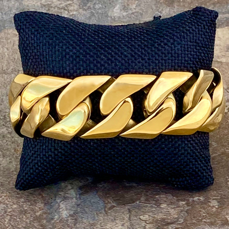 SANITY JEWELRY® Bracelet, necklace Bagger Bracelet - Gold - 1" Wide - The Custom - B33