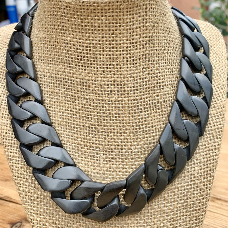 SANITY JEWELRY® Bracelet, necklace Bundle Necklace & Bracelet Combo - Matte Black Bagger Custom 1"