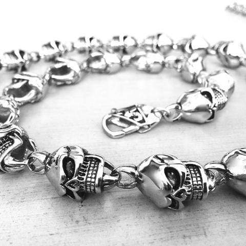 SANITY JEWELRY® Bracelet, necklace Bundle Necklace & Bracelet Combo - Silver Hell Ride Custom 1"