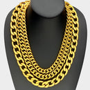 SANITY JEWELRY® Bracelet, necklace Necklace Cuban -3/4" Easy Biker - Gold Key West - CNK18