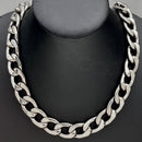 SANITY JEWELRY® Bracelet, necklace Necklace Cuban -3/4" Easy Biker - Polished Silver Key West - CNK15