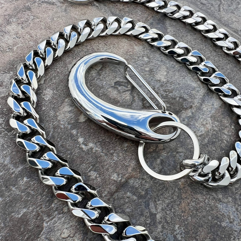 SANITY JEWELRY® Bracelet, necklace, wallet chain Bundle Necklace, Bracelet & Wallet Chain Combo - Polished Miami 1/2"
