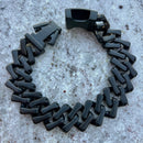 Sanity Jewelry Bracelet NEW - Bagger Bracelet - "EASY BIKER" - Bonez - Black - 3/4” wide - B53