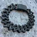 Sanity Jewelry Bracelet NEW - Bagger Bracelet - "EASY BIKER" - Bonez - Black - 3/4” wide - B53