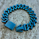 Sanity Jewelry Bracelet NEW - Bagger Bracelet - "EASY BIKER" - Bonez - Blue - 3/4” wide - B52