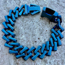 Sanity Jewelry Bracelet NEW - Bagger Bracelet - "EASY BIKER" - Bonez - Blue - 3/4” wide - B52