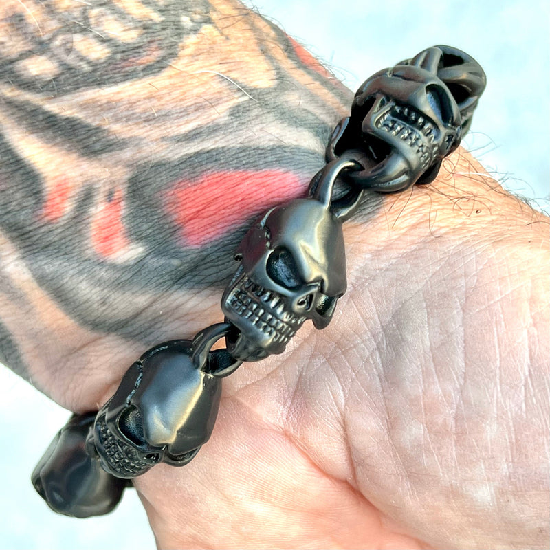 Sanity Jewelry Bracelet NEW - Hell Ride Bracelet - 1" Black - B140