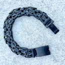 Sanity Jewelry Bracelet NEW - Viking Bracelet - Chain Mail - Custom - Black - 1/2 inch wide - B102